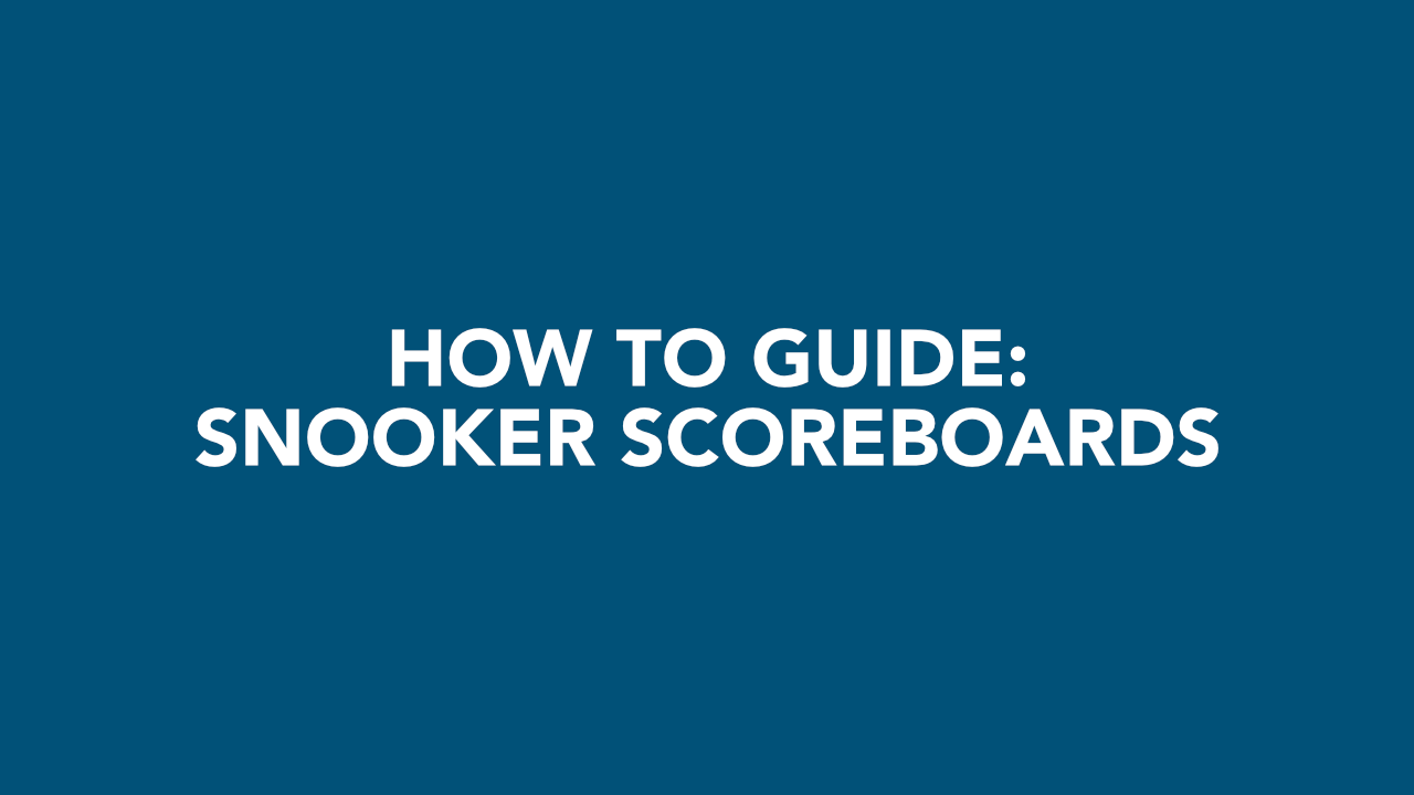 Using the Snooker Scoreboards
