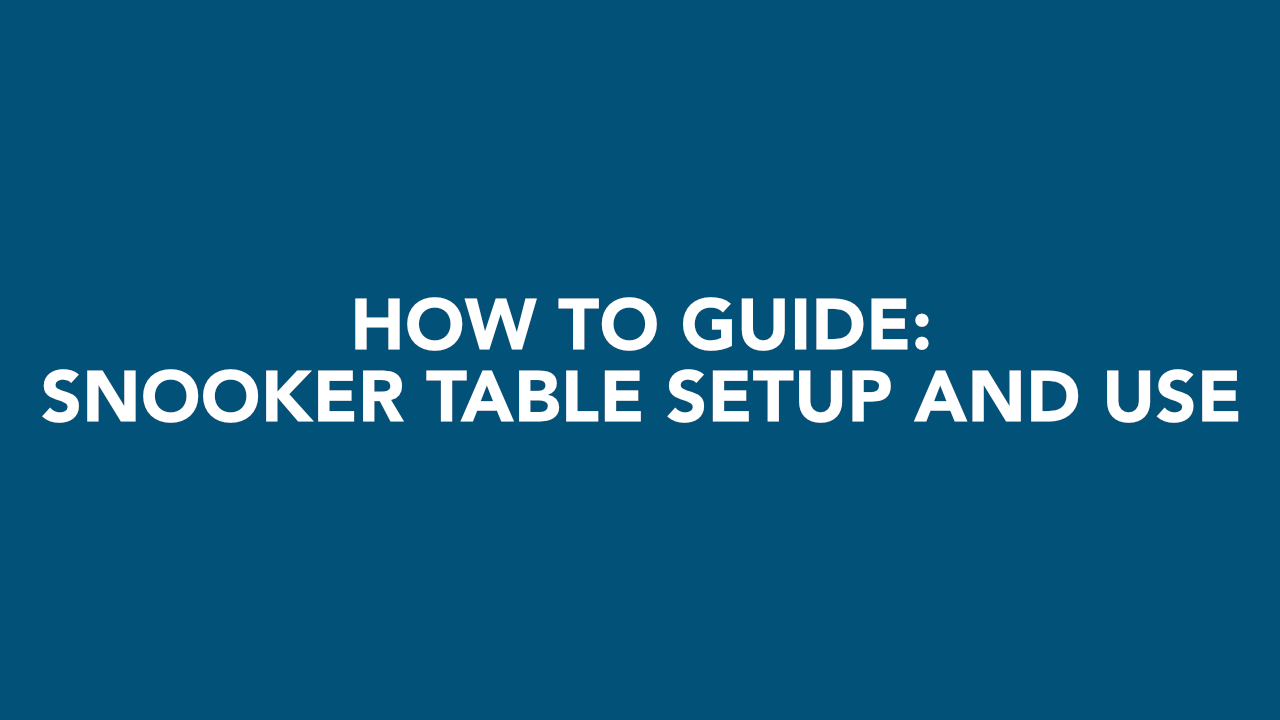 Snooker Table Setup and Use